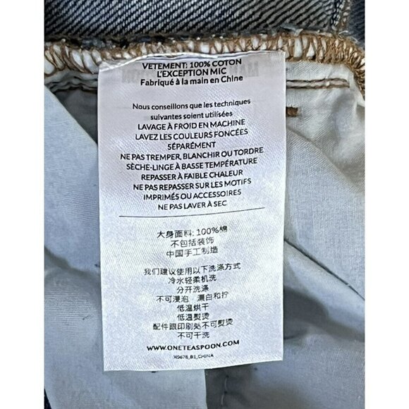 Man X One Teaspoon Mr Whites Distressed Jeans in Blue Suede Men's Sz 32 NWT - Picture 9 of 12